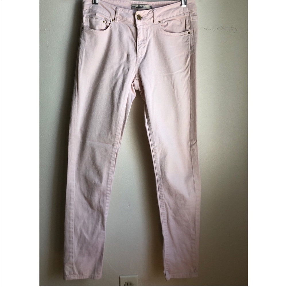 Zara Pale pink denim jeans